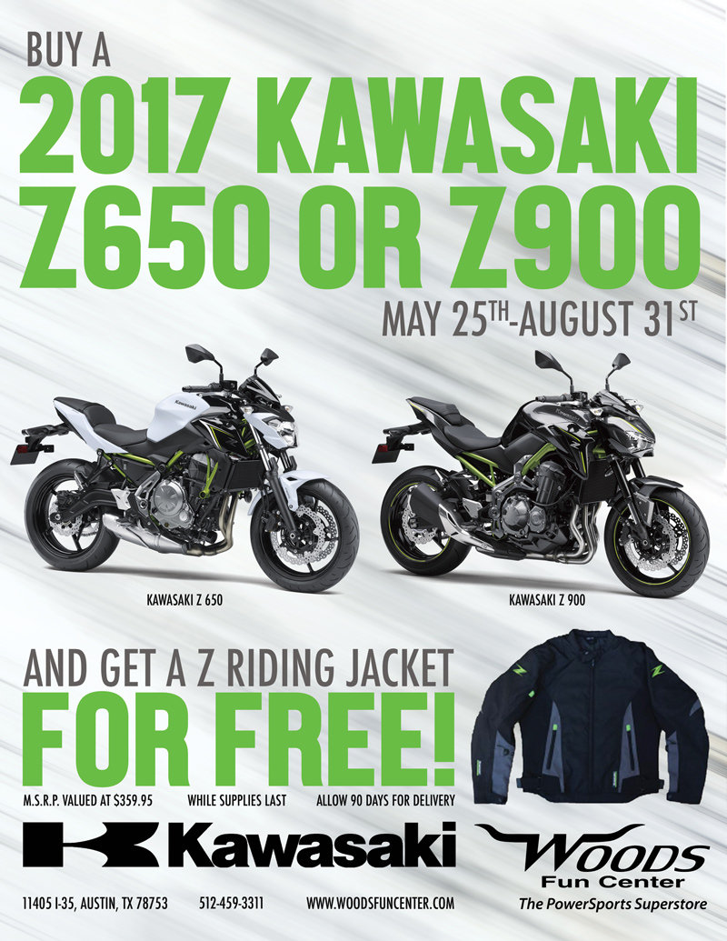 Free Kawasaki Riding Jacket with Purchase